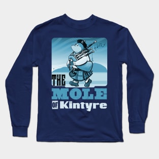 Bagpipe Playing Mole Of Kintyre Pipe Band Long Sleeve T-Shirt